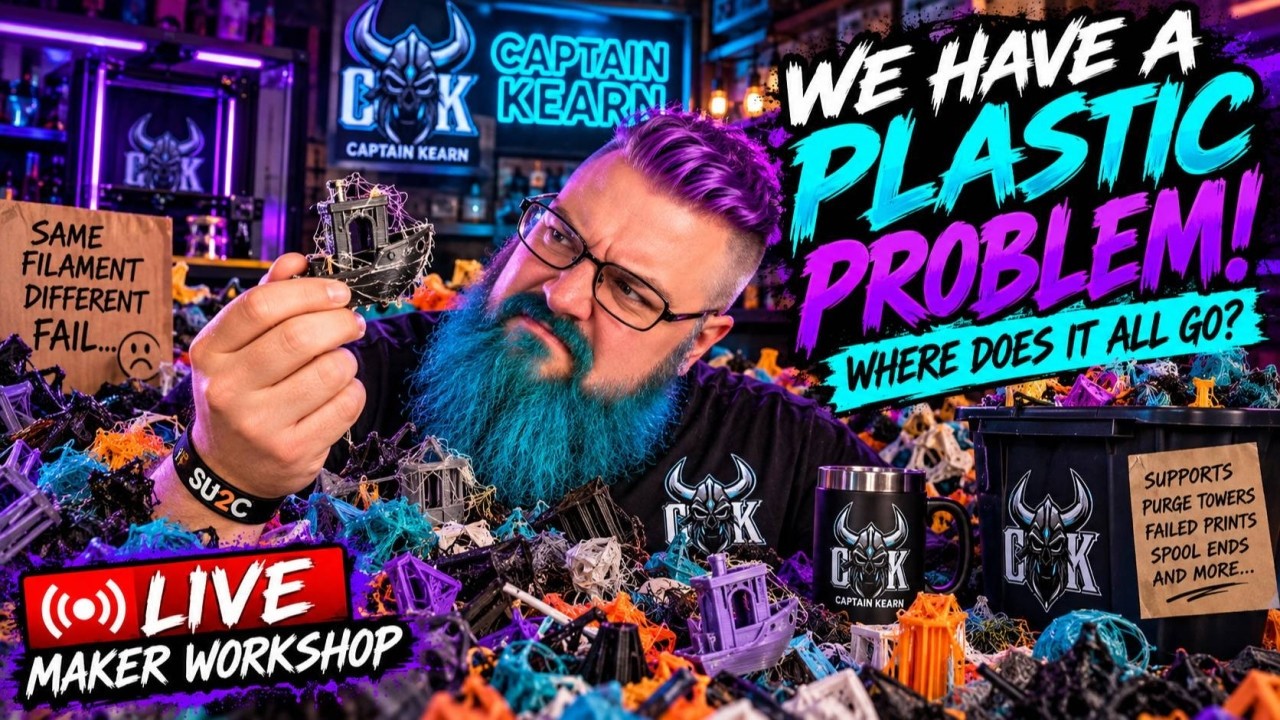 ♻️ 3D Printing Has a PLASTIC PROBLEM! Where Do All Our Failed Prints Go? | Maker Workshop LIVE
