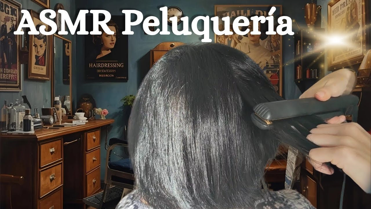 ASMR Peluquería Relajante 💆‍♀️ Peinando y alisando el cabello a mi madre