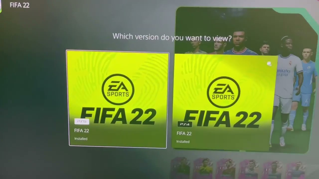 How to download the PS4 version of FIFA 22 on the PS5? 