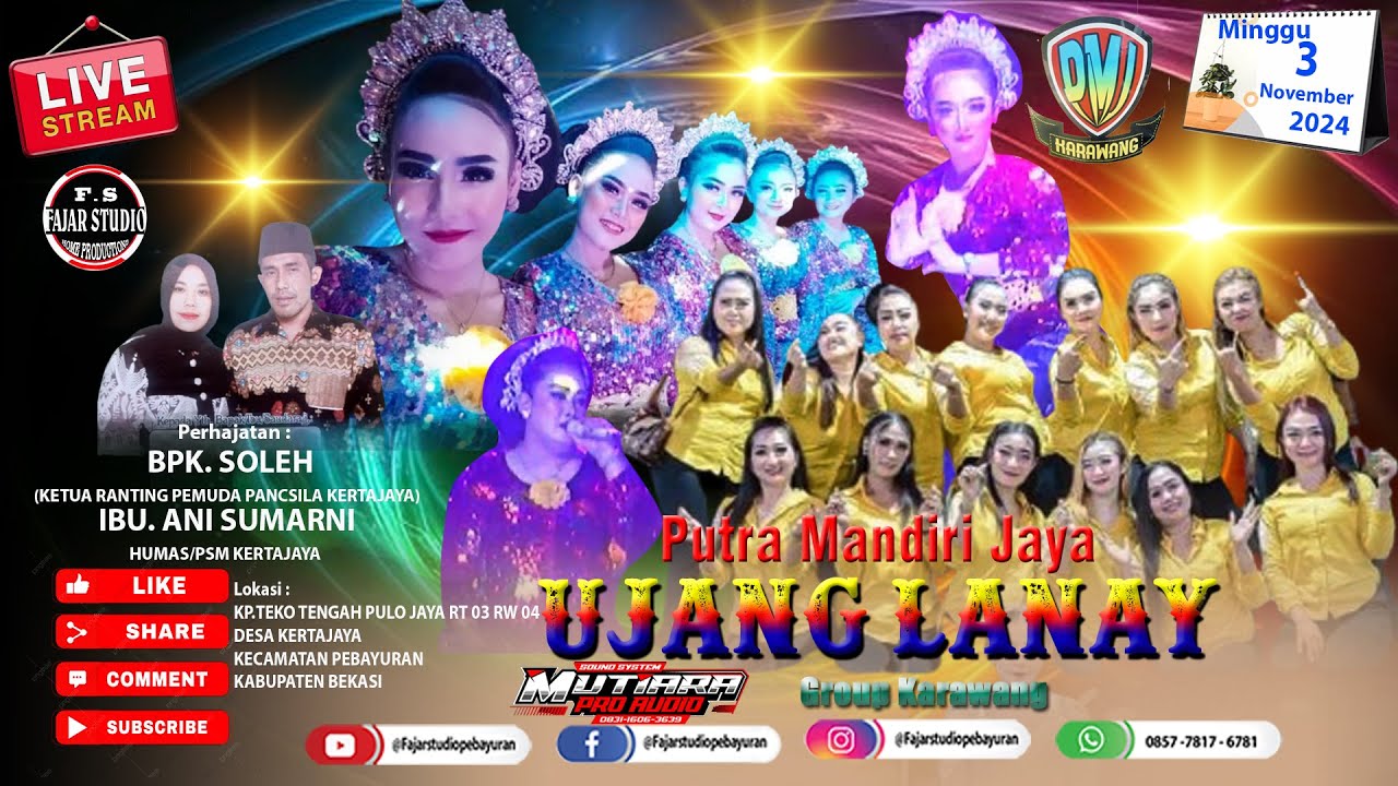 🔴LIVE PART 2 RENGKAK JAIPONG UJANG LANAY GROUP KARAWANG 3 NOVEMBER 2024 TEKO TENGAH - KERTAJAYA