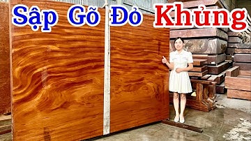 Sập Gỗ Gõ Đỏ Eku Siêu Khủng, Đẹp Nhất Cây, CN713 | gỗ Việt Bắc