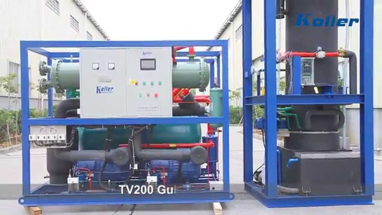 TV200 máquina de hielo del tubo (agua) operar el video