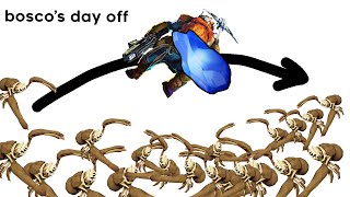 scout grabs 10 aquarqs while a 6x2 swarm tries to eat his ass
