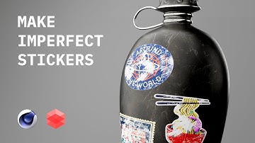 Add Creases and Surface Imperfections to Stickers & Decals in C4D & Redshift 3.5