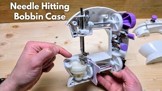 FIXED - Needle Hitting Bobbin Case on Mini Sewing Machine Simple Solution