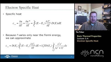 nanoHUB-U Thermal Energy at the Nanoscale L3.4: Basic Thermal Properties - Electron Specific Heat
