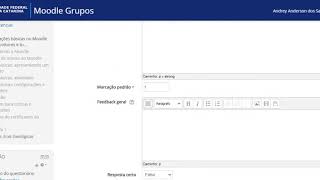 Moodle: inserir questão de verdadeiro ou falso Moodle: inserir questão de verdadeiro ou falso
