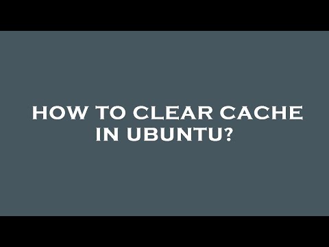 How to clear cache in ubuntu?