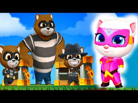 ГОВОРЯЩИЙ ТОМ ПОГОНЯ ГЕРОЕВ #2 Talking Tom Hero Dash  Открыли новую Анджелу  мультик