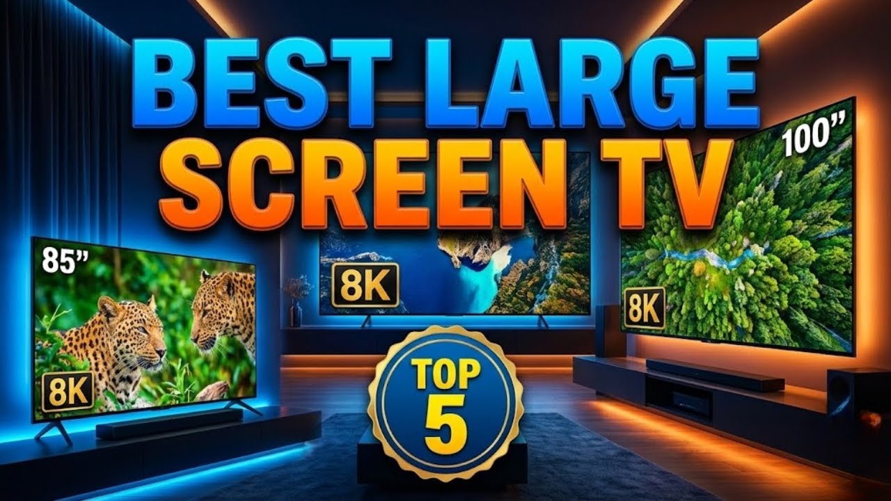 Лучшие телевизоры с большим экраном 2025 года | Топ-5 больших экранов для домашнего кинотеатра!