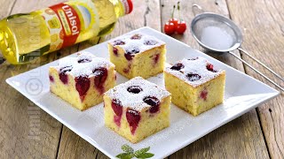 Prajitura cu visine | Sour Cherry Sheet Cake (CC Eng Sub) | JamilaCuisine