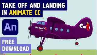 How to Create Plane Animation in Adobe Animate CC tutorial (Download Project for FREE)