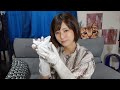 白いゴム手袋で紙を丸める音　ASMR　The crumpling paper with white gloves　#98