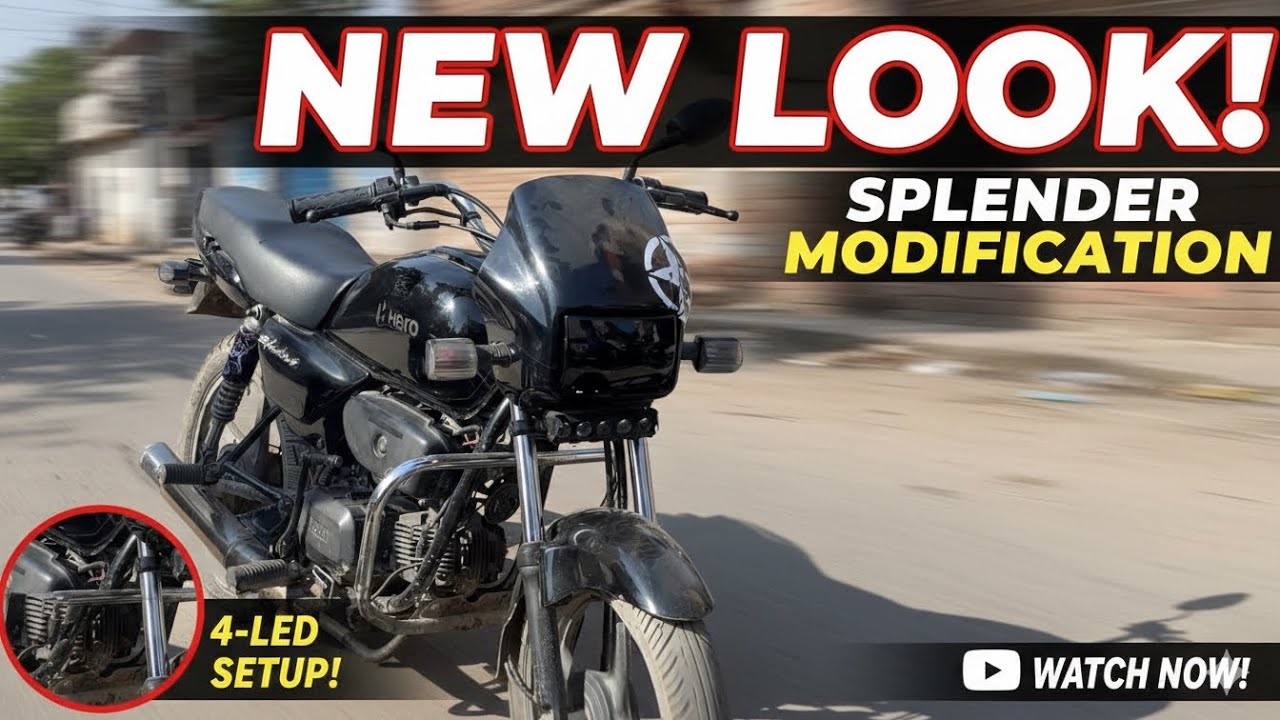 Apni SPLENDOR Me Black Headlight Install Kardi👀✅