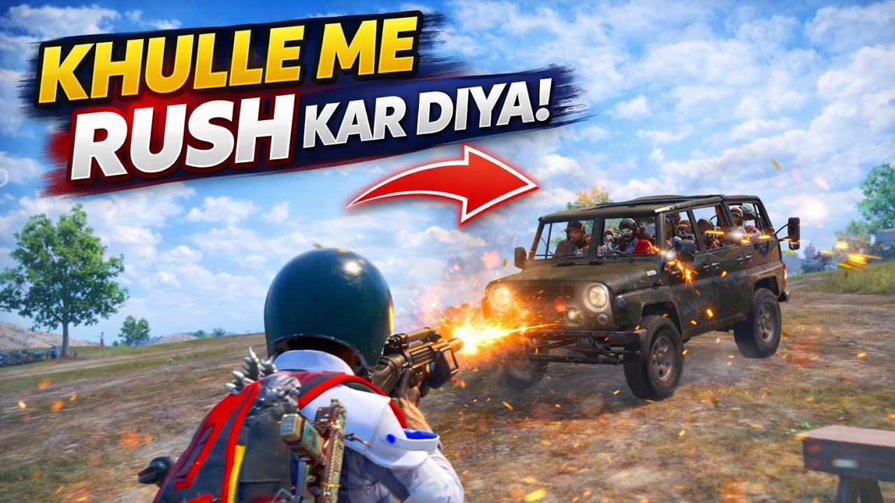 Khulle Me Rush Kar Diya 🔥 Open Ground Push vs Full Squad | BGMI Classic Gameplay 2026