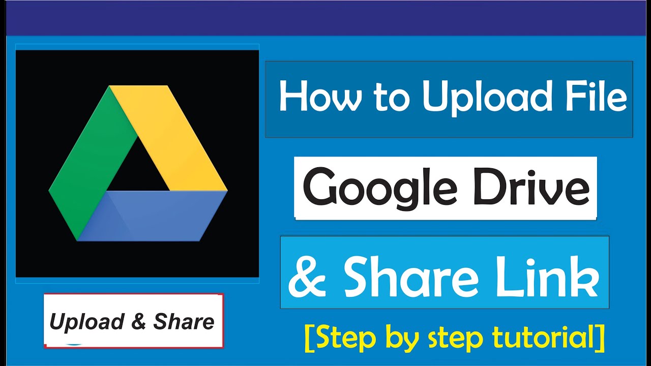 How To Upload File On Google Drive And Share Link - YouTube