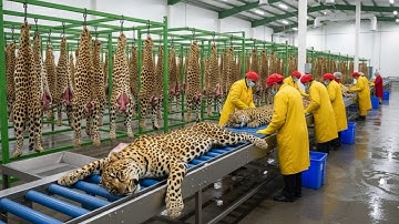 Inside the Leopard Leather Factory–Million-Dollar Products Are Made from Leopard Skin (Full Process)