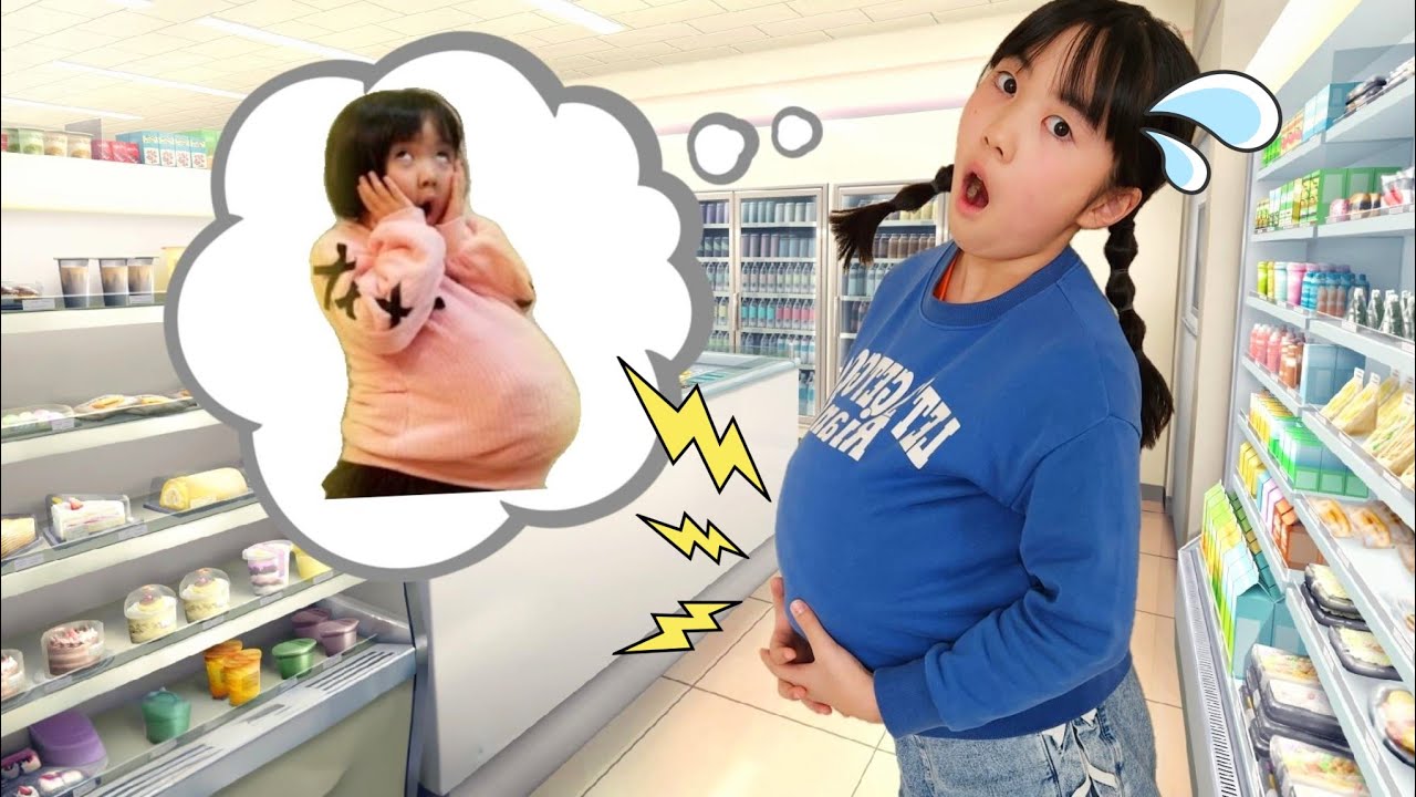 【寸劇】食べすぎてお腹が大きくなっちゃった!?運動の大切さを学ぼう!اكلنا كتير !! We ate too much【ごっこ遊び】