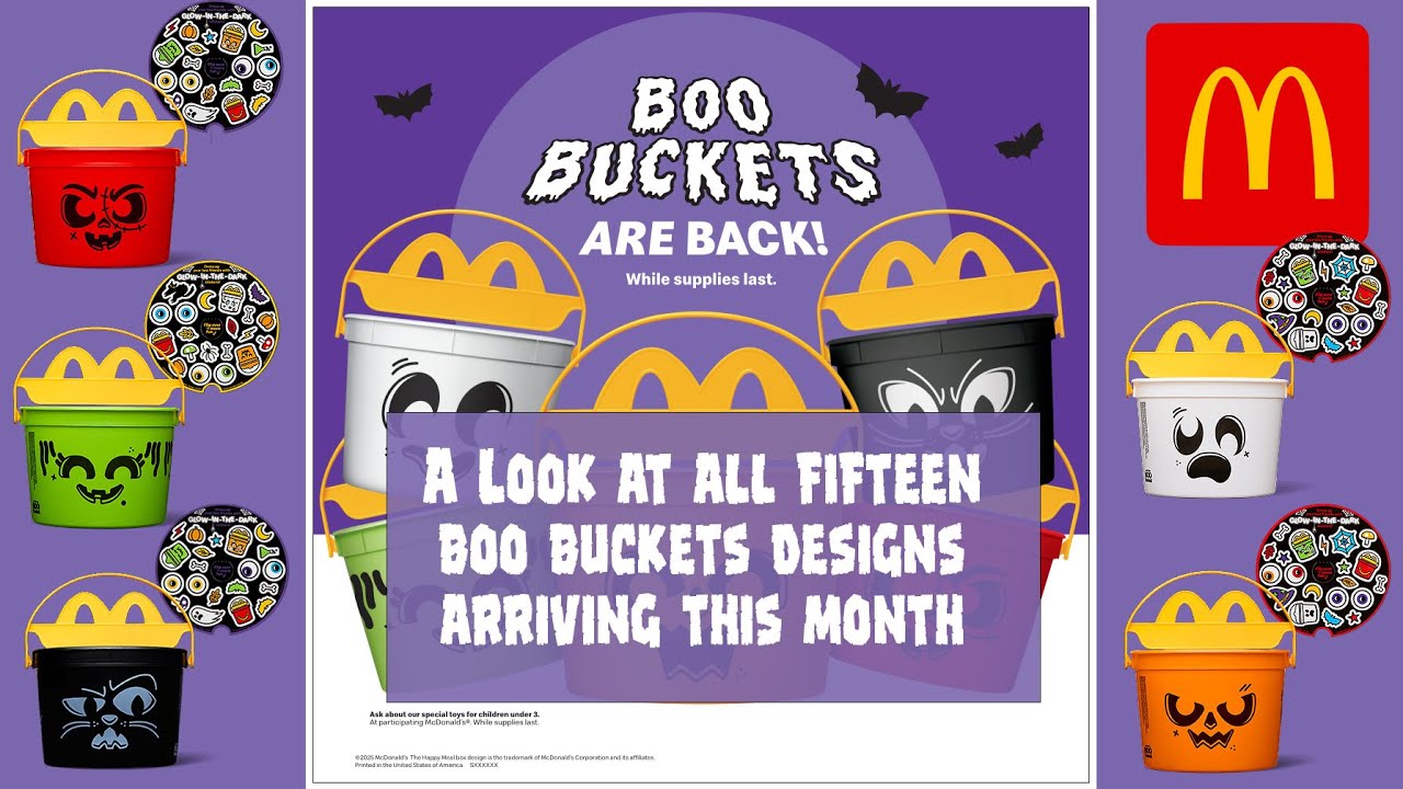 A Look at the 2025 Happy Meal Boo Buckets at McDonald's with 15 Designs ...