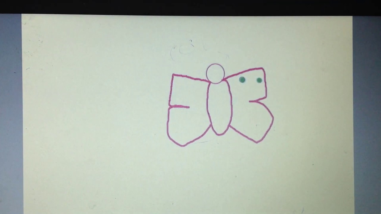 How to draw a butterfly easy step by step/learning with kubra........