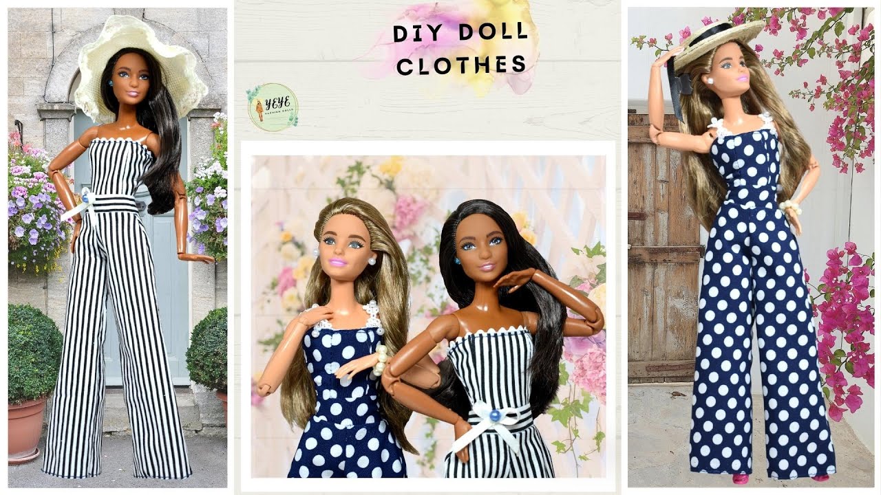 Mono largo de pierna ancha para Barbie🥰ROPA PARA MUÑECA💝DIY#28 #barbie #barbieclothes