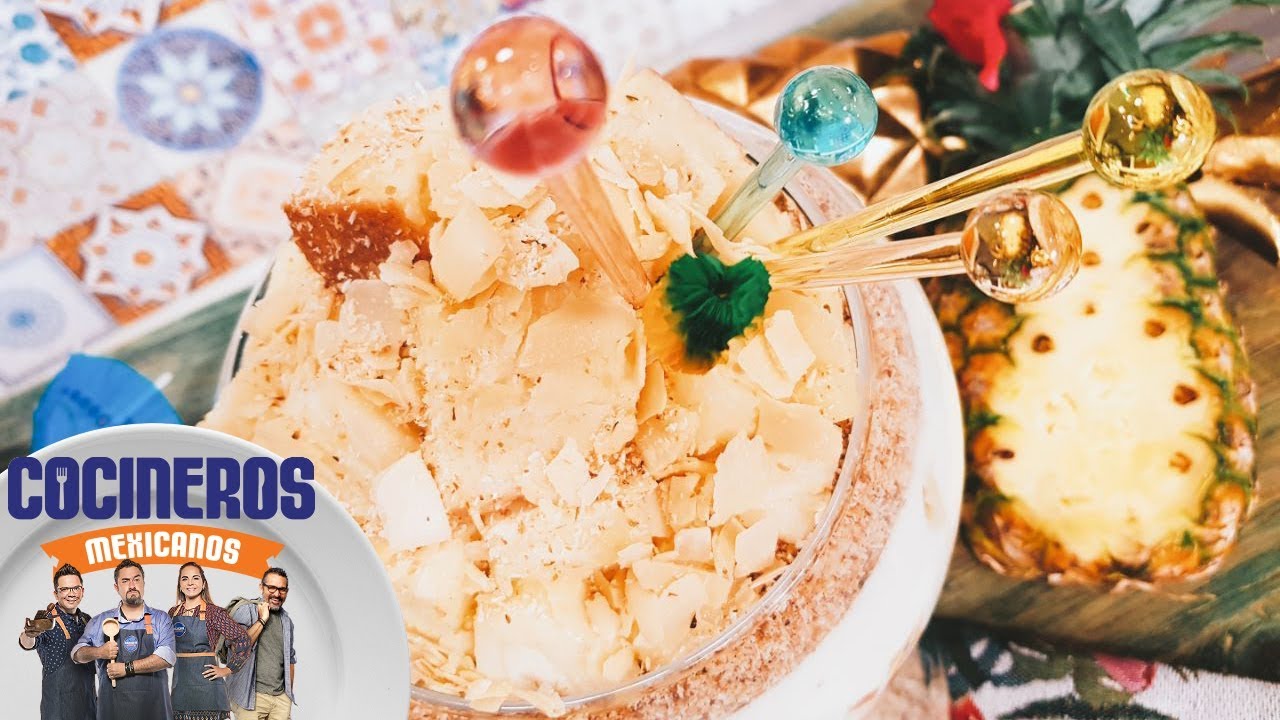 Receta: Maxi copa 3 leches de piña colada | Cocineros Mexicanos - YouTube