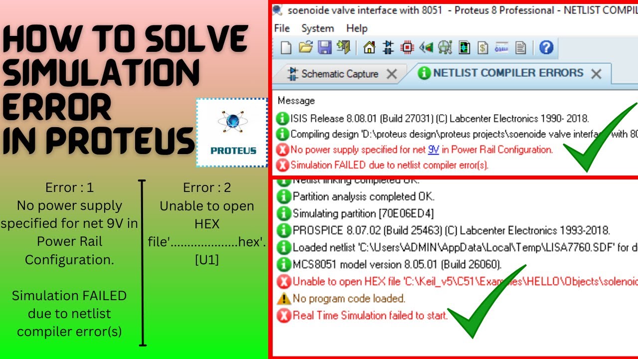 How to Fix 'No Power Supply Specified' Error in Proteus - Step-by-Step Tutorial / 