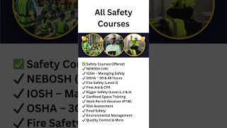 All Safety Courses Available | Build Your HSE Career #job