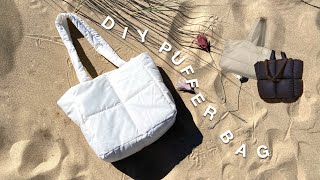 DIY puffer bag style channel, off white... SEWING