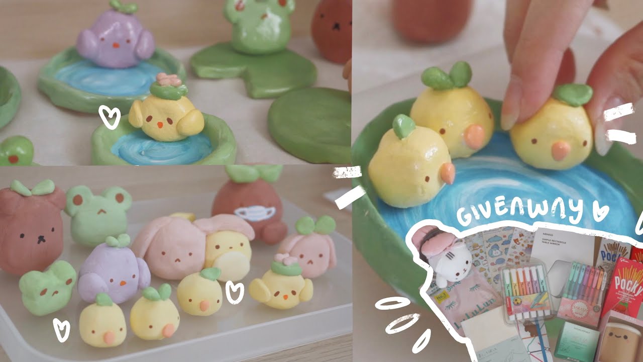 make random clay things w me 🐰 + 1k giveaway 📦 - YouTube