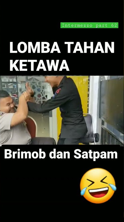 lomba tahan ketawa Brimob dan Satpam 😅#lucu #satpamindonesia #brimob