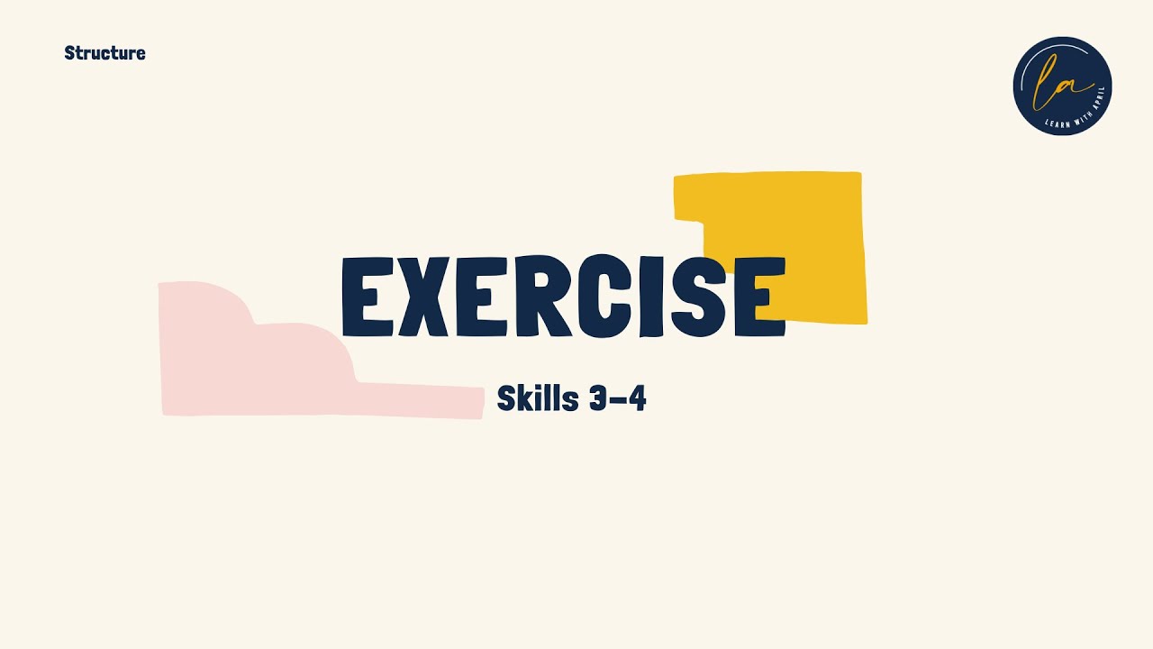 Упражнение 3-4 по навыкам | Структура TOEFL для начинающих