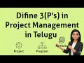 Define Project Program and Portfolio In Project Management in Telugu | Define Project Programme |