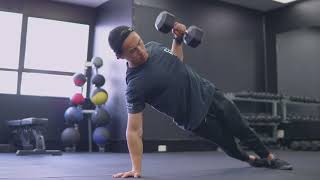 Side Plank Row To Press