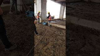 Ground floor par grade slab preparation chal rahi hai. PCC bottom ke liye soil compaction #civilengi