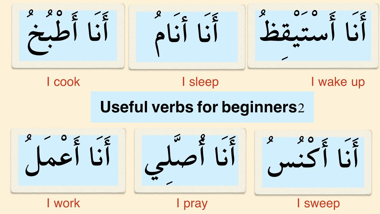Useful verbs for beginners in Arabic2