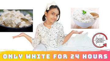 I Used Only WHITE Things For 24 Hours Challenge 🍚🍽  |#learnwithpriyanshi
