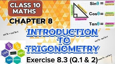 Introduction to Trigonometry - Exercise 8.3 | Class 10th Maths Chapter 8 |  2024 - 25