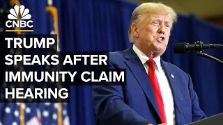Donald Trump speaks following appeals court hearing on presidential immunity claim — 1\/9\/24