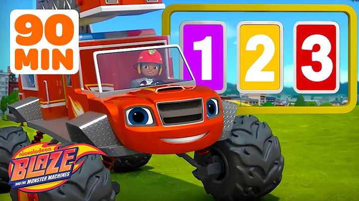 90 MINUTES of Blaze COUNTING on his Rescues and Missions! 🔢 w/ AJ | Blaze and the Monster Machines