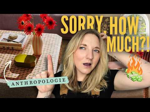 I dupe the $1000+ Anthropologie Coffee Table For Less! | Can I Make It For Cheaper?!