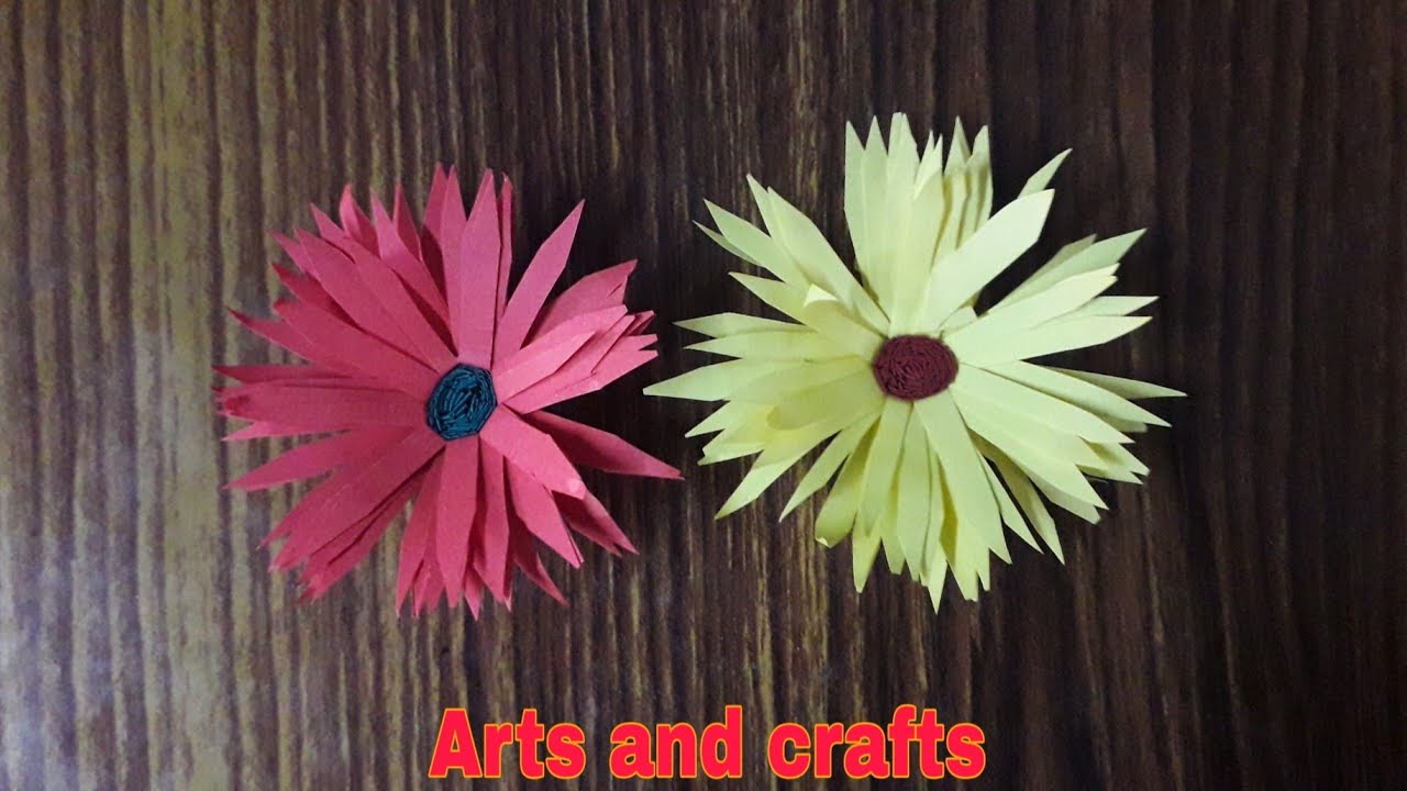 How to make easy & beautiful paper Flower in tamilArts and crafts
