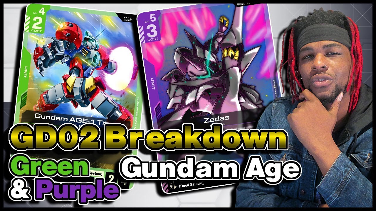О чём они думали? Карточная игра Gundam GD02: Двойной удар! Зелёный и фиолетовый Gundam Age!