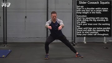 Slider Cossack Squats