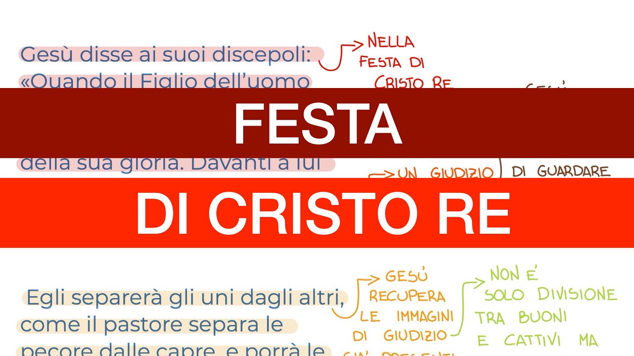 Festa di Cristo Re (Mt 25,3146)