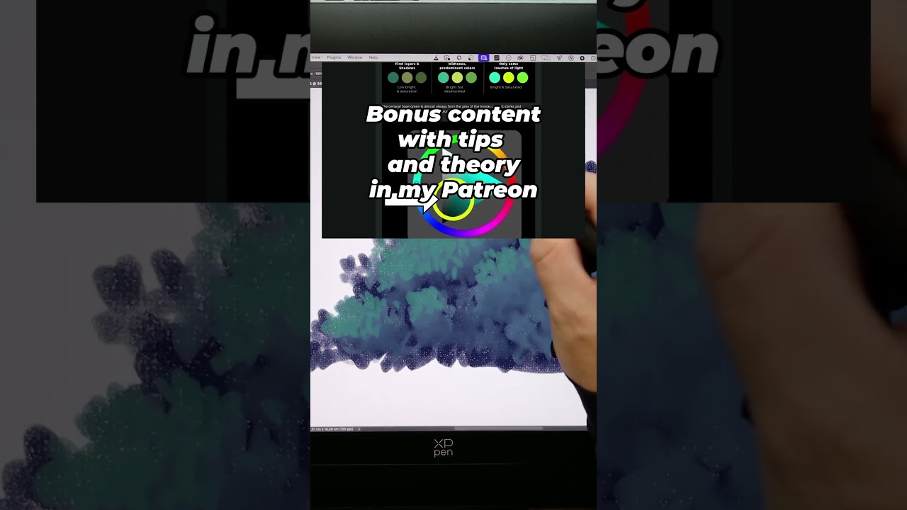 GHIBLI STYLE VEGETATION DRAWING process  