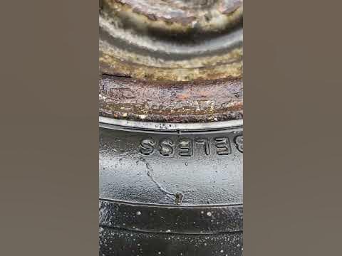 Aahh! Tyre leaking on rim - YouTube