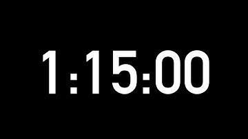 1 Hour 15 Minute Timer - 75 Minute Timer (4K)