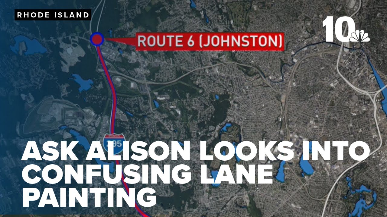 Confusion with new lane paint on I-295 in Johnston - YouTube