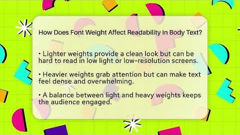 How Does Font Weight Affect Readability In Body Text? - Graphic Design Nerd
